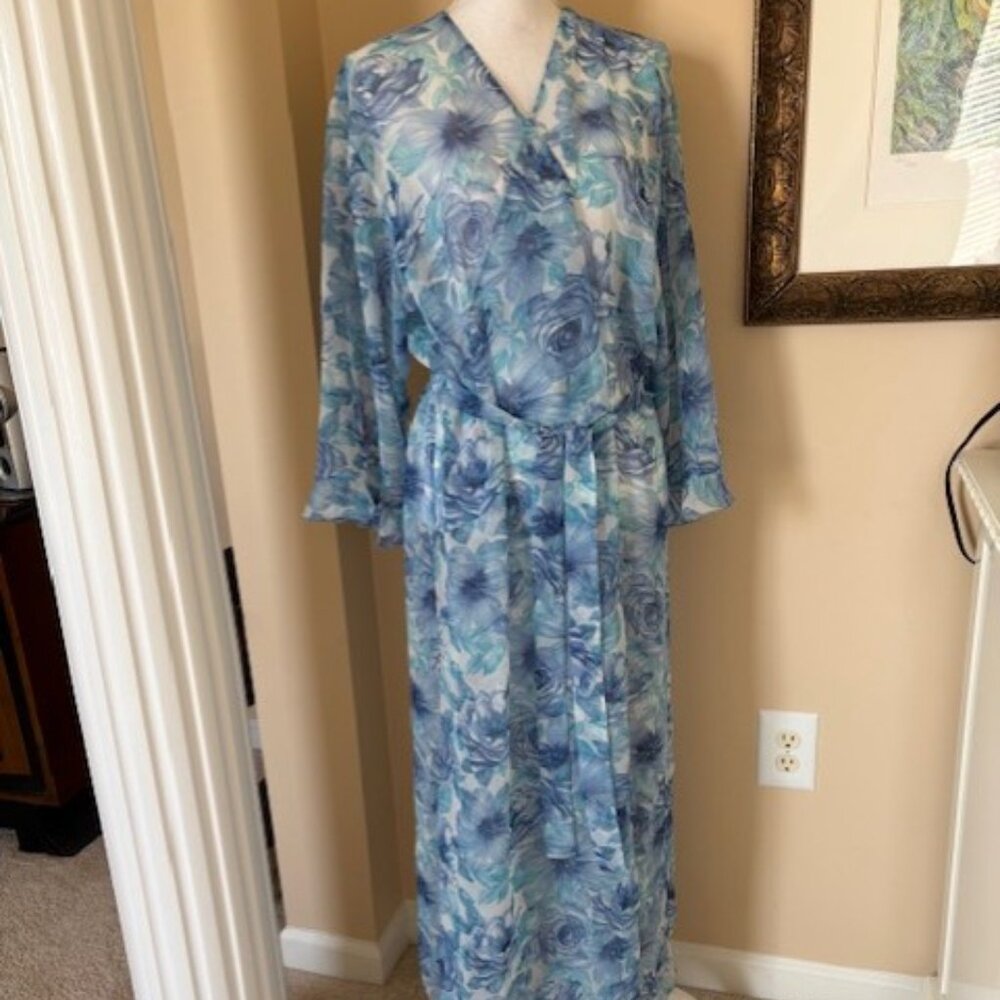 LONG OSCAR DE LA RENTA SHEER ROBE
